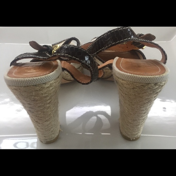 Auth. Coach Platform Sandals sz 7.5 B - Picture 4 of 8